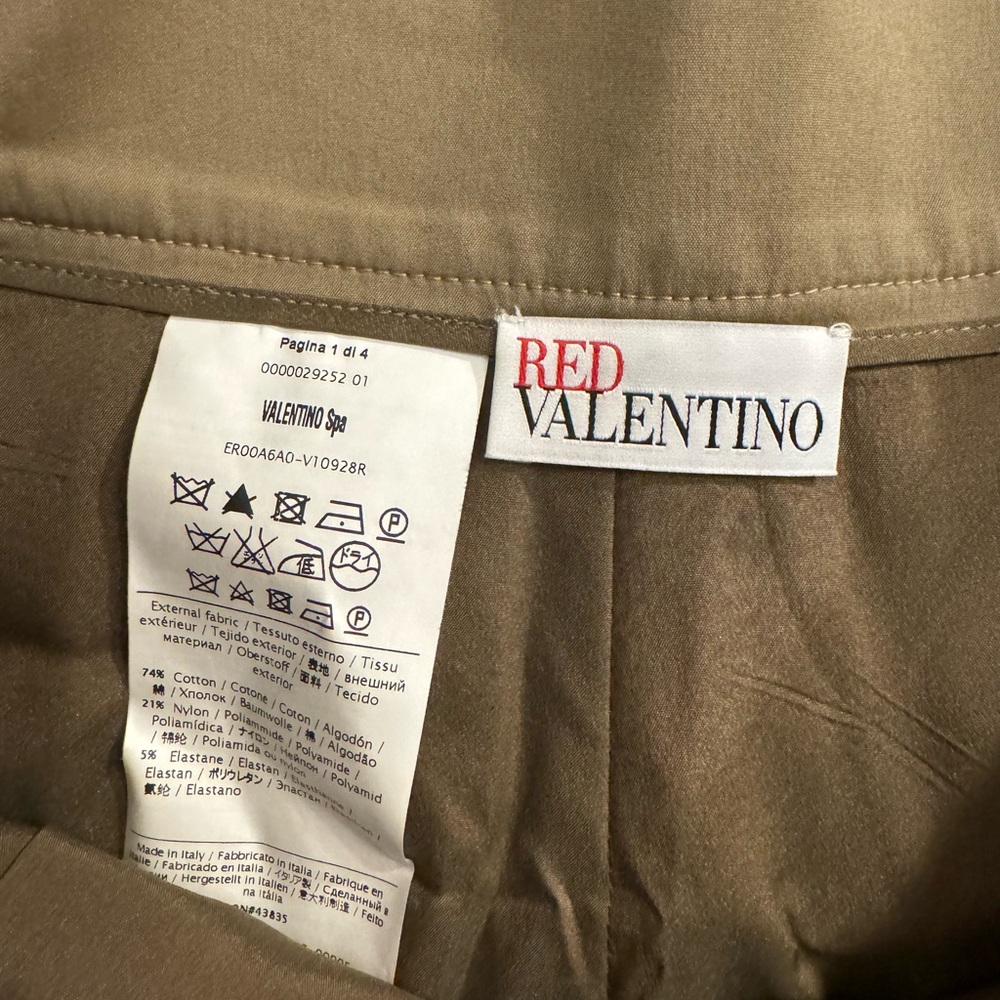 RED Valentino Women's Khaki Bubble Shorts - Picture 3 of 3